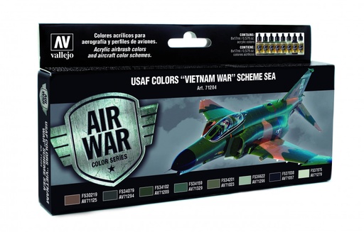 [71204] 71204 Model Air - USAF Colors Vietnam War Scheme Sea Paint set