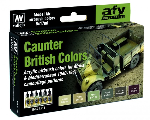 [71211] 71211 Model Air - British Caunter Colors Paint set