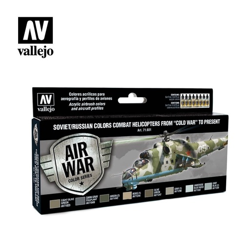 [71601] 71601 Model Air - Soviet / Russian colors Combat Helicopters post WWII to present Paint set