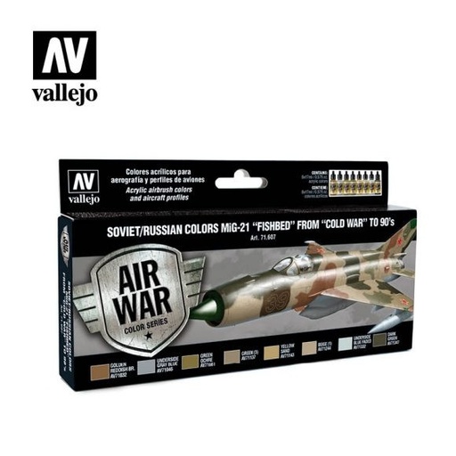 [71607] 71607 Model Air - Soviet / Russian colors MiG-21 "Fishbed" from 50's to 90's Paint set
