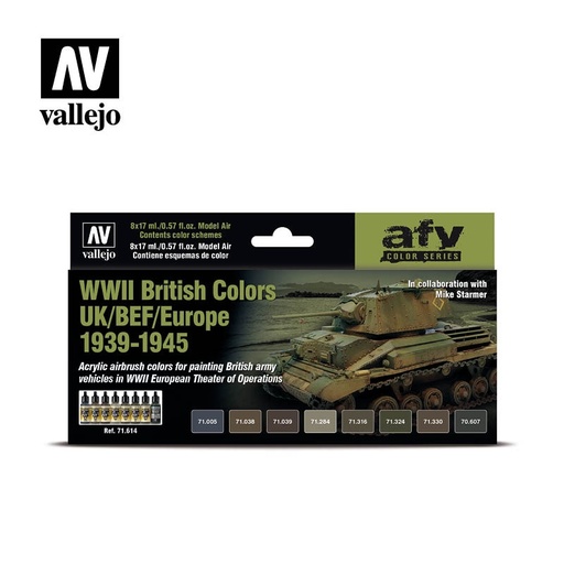 [71614] 71614 Model Air - WWII British Colors UK/BEF/Europe 1939-1945 Paint set