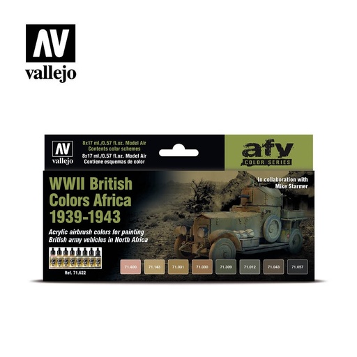 [71622] 71622 Model Air - WWII British Colors Africa 1939-1943 Paint set