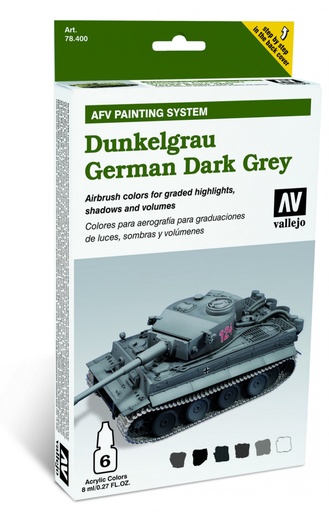 [78400] 78400 Model Air - AFV German Dark Grey Armour Painting System Paint set