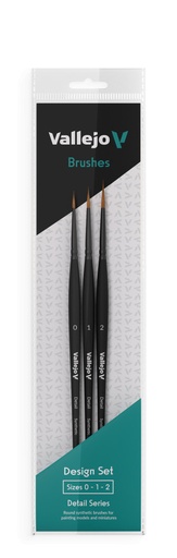[B02991] B02991 Brush Set - Design Set - Synthetic fibers (Sizes 0, 1 & 2)