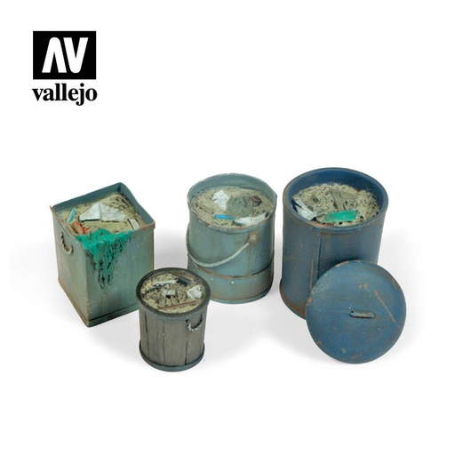 [SC213] SC213 Vallejo Scenics - Assorted Garbage Bins #2
