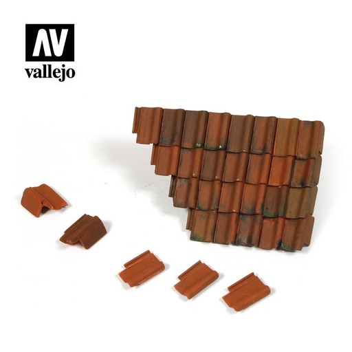 [SC230] SC230 Vallejo Scenics - Damaged Roof Section and Tiles