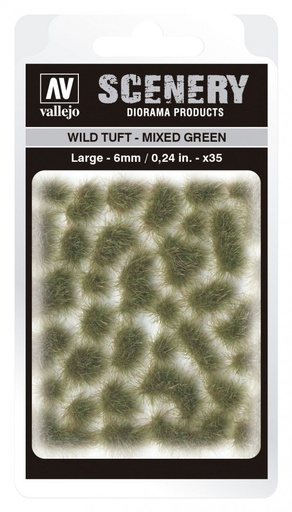[SC416] SC416 Vallejo Scenery - Wild Tuft - Mixed Green 6 mm