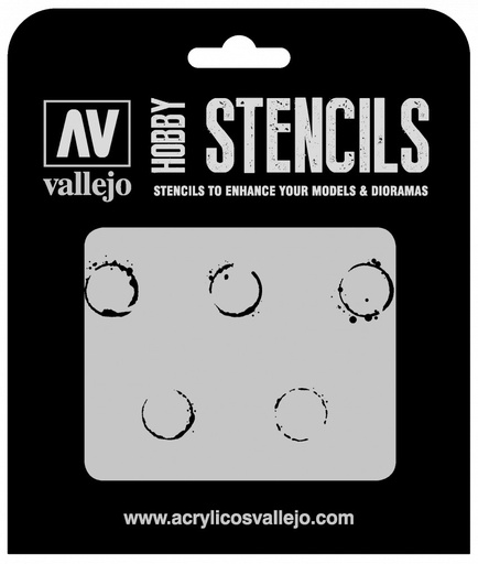 [ST-AFV002] ST-AFV002 Vallejo Stencils - Drum Oil Markings
