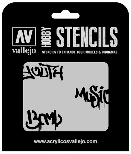 [ST-LET003] ST-LET003 Vallejo Stencils - Street Art Num. 1