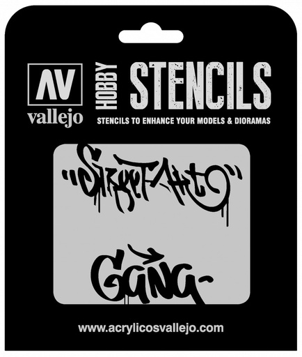 [ST-LET004] ST-LET004 Vallejo Stencils - Street Art Num. 2