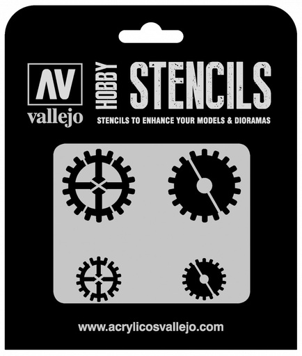 [ST-SF001] ST-SF001 Vallejo Stencils - Gear Markings