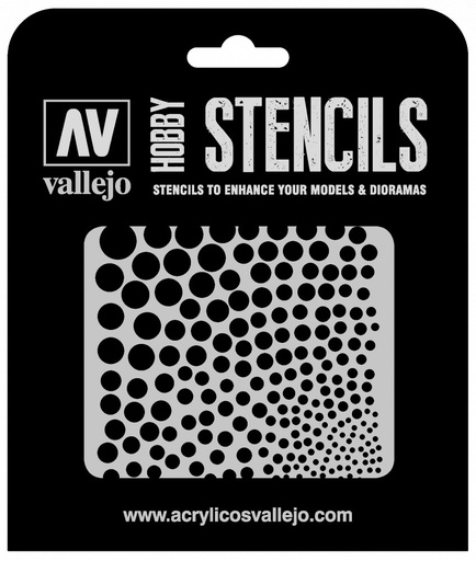 [ST-SF002] ST-SF002 Vallejo Stencils - Circle Textures