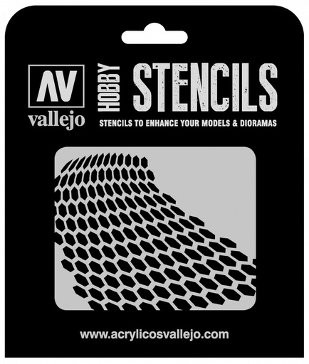 [ST-SF003] ST-SF003 Vallejo Stencils - Distorted Honeycomb