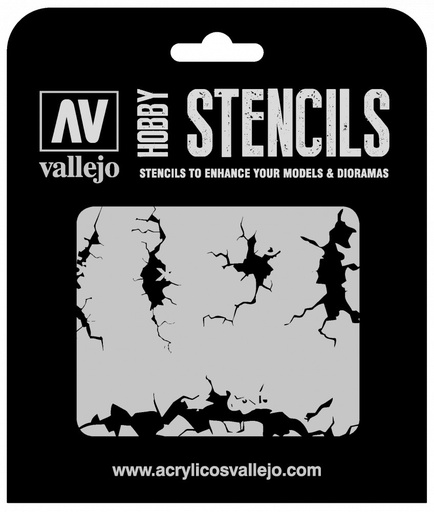 [ST-TX001] ST-TX001 Vallejo Stencils - Cracked Wall