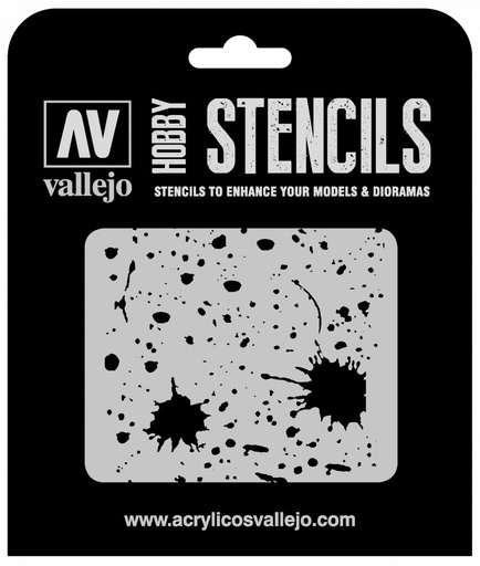 [ST-TX003] ST-TX003 Vallejo Stencils - Splash & Stains
