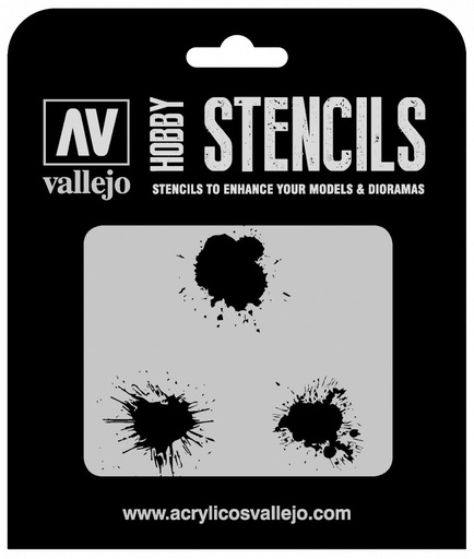 [ST-TX005] ST-TX005 Vallejo Stencils - Paint Stains