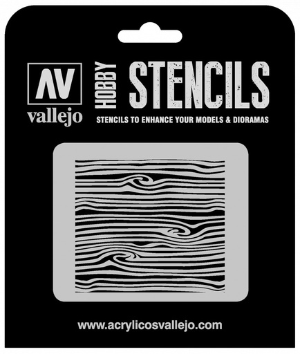 [ST-TX007] ST-TX007 Vallejo Stencils - Wood Texture Num. 2