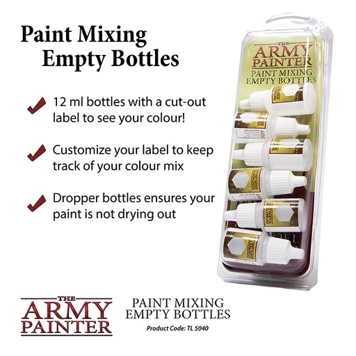 [TL5040] Paint Mixing Empty Bottles 